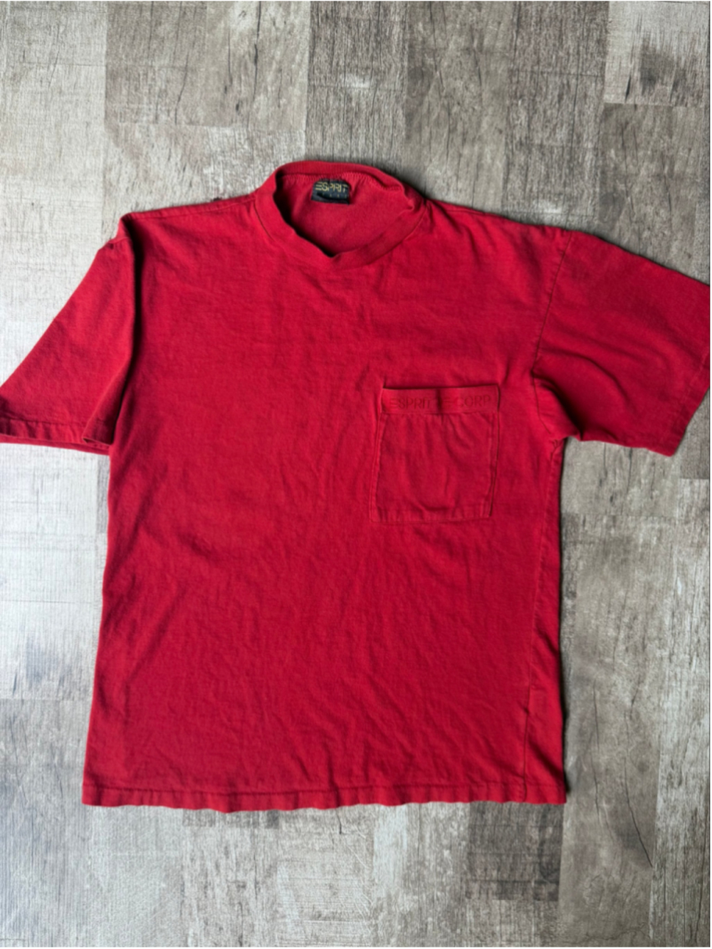 Men's Esprit Short Sleeve Pocket Tee Red Size S